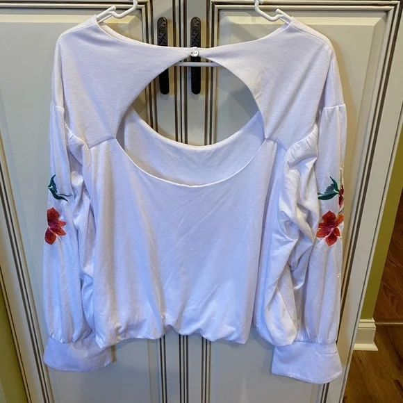 Skyler blouse cotton peasant top m - Picture 4 of 4